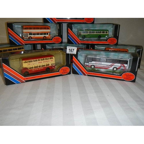 167 - Eight 176 scale Die cast Giblow Exclusive First Editions (EFE) buses.