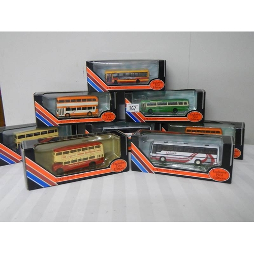 167 - Eight 176 scale Die cast Giblow Exclusive First Editions (EFE) buses.