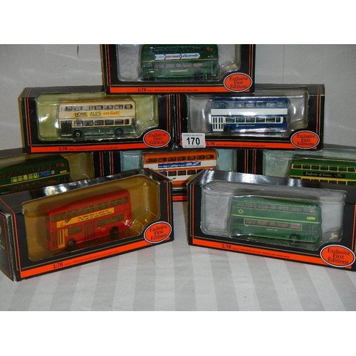 170 - Eight 176 scale Giblow Exclusive First Editions (EFE) buses.