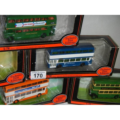 170 - Eight 176 scale Giblow Exclusive First Editions (EFE) buses.