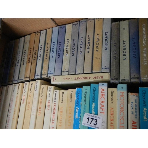 173 - A box containing 70 transport related Observer books.   Many aricraft repeats.