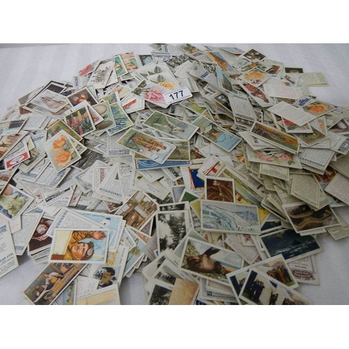 177 - Approximately 2000 cigarette cards from a variety of manufacturers including Player's, Churchman, Ca... 