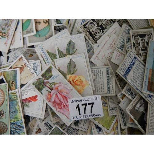 177 - Approximately 2000 cigarette cards from a variety of manufacturers including Player's, Churchman, Ca... 