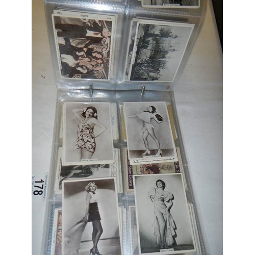 178 - Approximately 800 larger format cards in 2 albums including Players, Mount Everest Beauties in both ... 