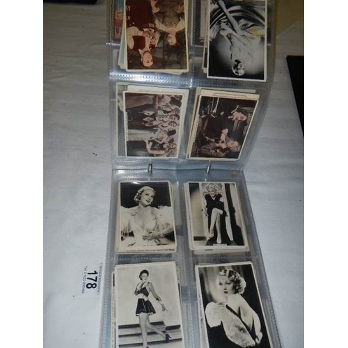 178 - Approximately 800 larger format cards in 2 albums including Players, Mount Everest Beauties in both ... 