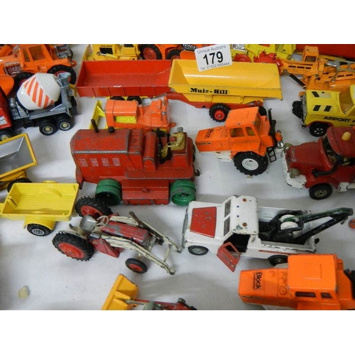 179 - Approximately 68 construction and farming related die cast models.