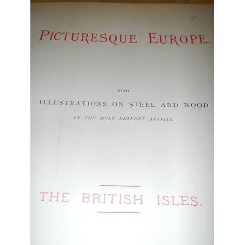 181 - A 5 volume set of Picturesque England, mid 19th century with an abundance of steel engravings.