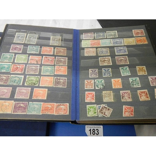 183 - 6 albums of worldwide stamps - early to mid 20th century.