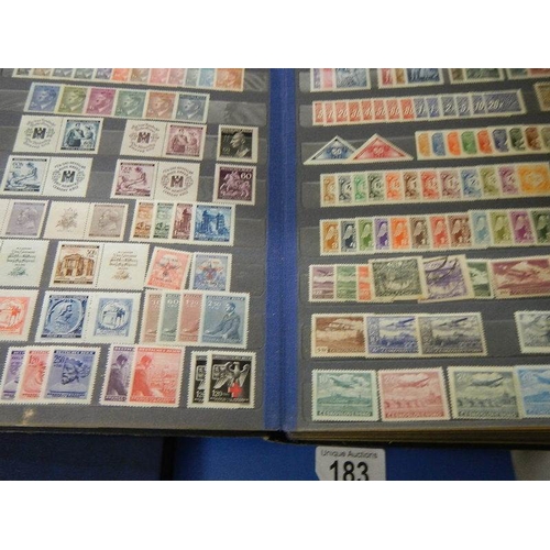 183 - 6 albums of worldwide stamps - early to mid 20th century.