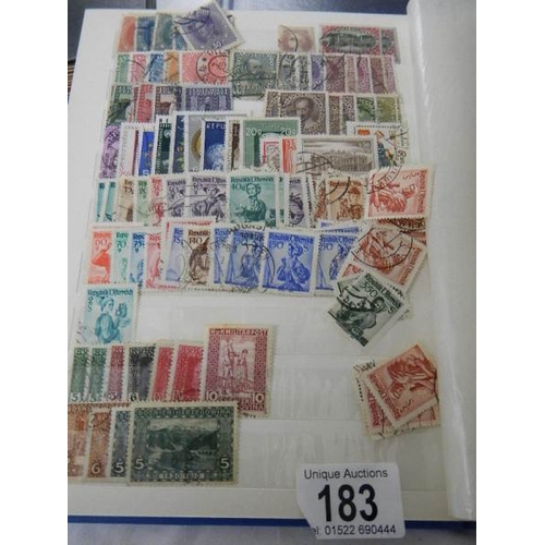 183 - 6 albums of worldwide stamps - early to mid 20th century.