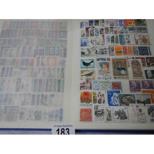 183 - 6 albums of worldwide stamps - early to mid 20th century.