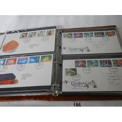 186 - 6 albums of first day covers (one empty).