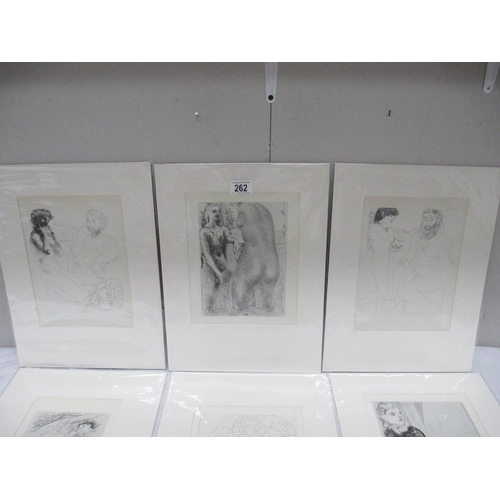 262 - Pablo Picasso (1881-1973) Collection of 6 prints mainly nudes circa 1956 Vollard suite. All mounted ... 