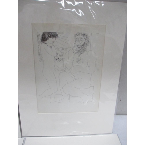 262 - Pablo Picasso (1881-1973) Collection of 6 prints mainly nudes circa 1956 Vollard suite. All mounted ... 