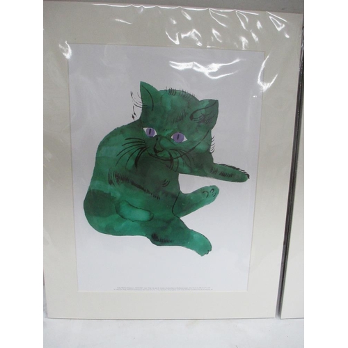 265 -  Andy Warhol (1928-1987) Pair of lithographic prints one of a green cat the other of Mickey Mouse (M... 