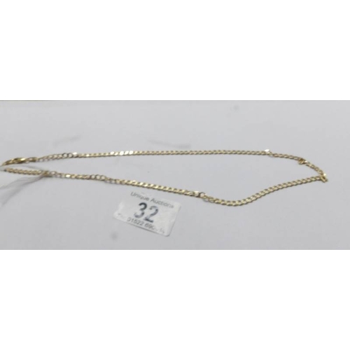 32 - A 9ct gold chain, 6.5 grams.