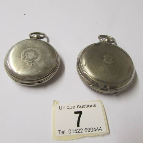 7 - A silver Fuzee pocket watch dated 1873 and a further pocket watch stamped 'The Big Ben Watch' L.W.M.... 