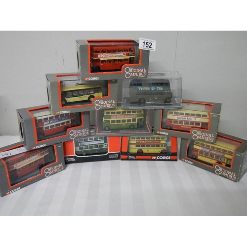 152 - Ten Corgi 176 scale Original Omnibus die cast buses/