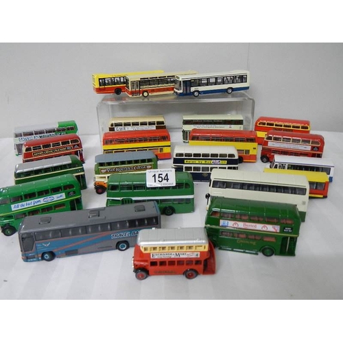 154 - Approximately 22 various Corgi and Exclusive First Editions (EFE) buses.