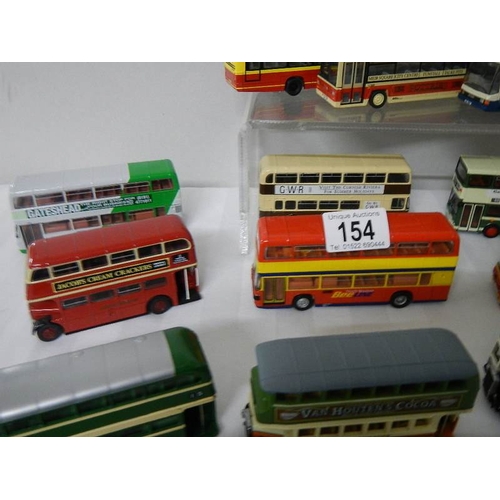 154 - Approximately 22 various Corgi and Exclusive First Editions (EFE) buses.