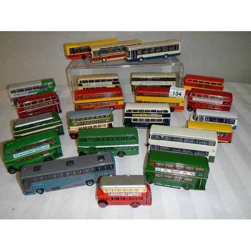 154 - Approximately 22 various Corgi and Exclusive First Editions (EFE) buses.