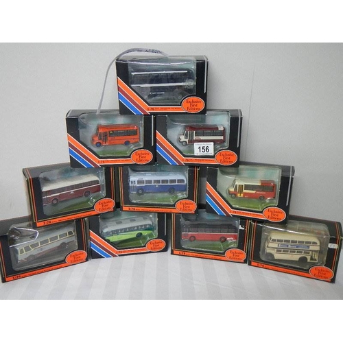 156 - Eight die cast Corgi bus models.