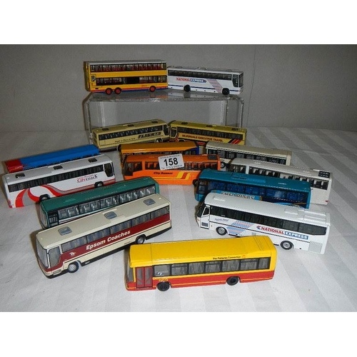 158 - Approximately 15 die cast Corgi single decker buses.