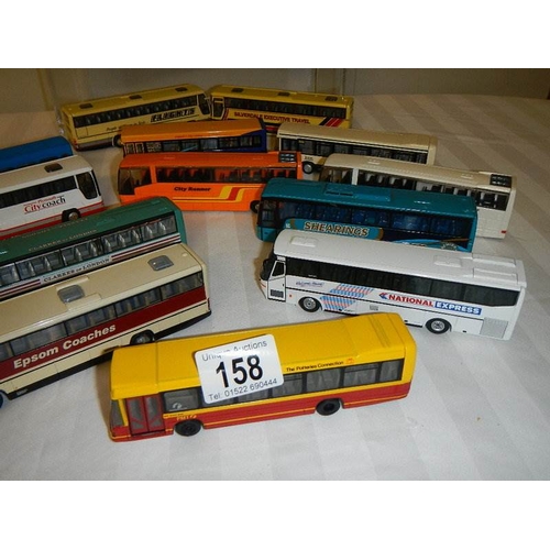 158 - Approximately 15 die cast Corgi single decker buses.