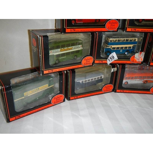 159 - Ten 176 scale die cast Giblow Exclusive First Editions (EFE) buses.