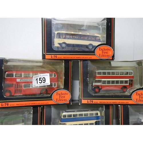 159 - Ten 176 scale die cast Giblow Exclusive First Editions (EFE) buses.