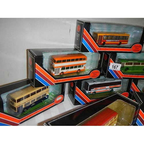 167 - Eight 176 scale Die cast Giblow Exclusive First Editions (EFE) buses.