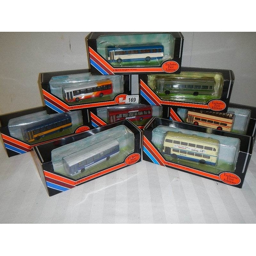 169 - Eight 176 scale die cast Giblow Exclusive First Editions (EFE) buses.