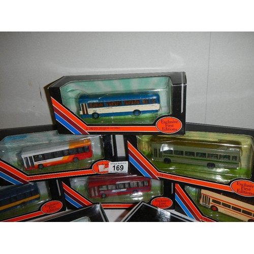 169 - Eight 176 scale die cast Giblow Exclusive First Editions (EFE) buses.