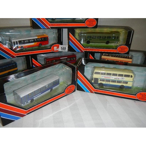 169 - Eight 176 scale die cast Giblow Exclusive First Editions (EFE) buses.