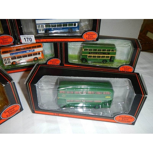 170 - Eight 176 scale Giblow Exclusive First Editions (EFE) buses.