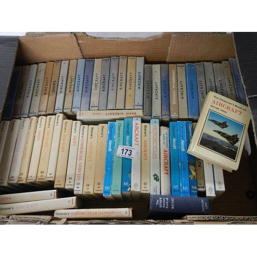 173 - A box containing 70 transport related Observer books.   Many aricraft repeats.