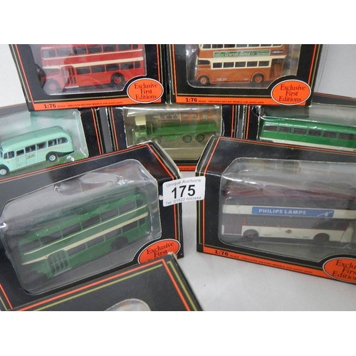 175 - Ten 176 scale die cast Giblow Exclusive First Editions (EFE) buses.