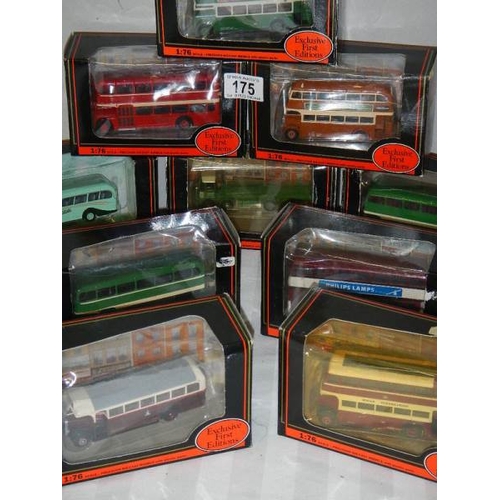 175 - Ten 176 scale die cast Giblow Exclusive First Editions (EFE) buses.