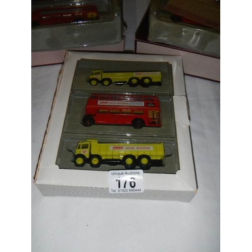 176 - Eight construction themed die cast vehicle and 15 other vehicles.