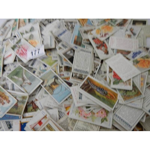 177 - Approximately 2000 cigarette cards from a variety of manufacturers including Player's, Churchman, Ca... 