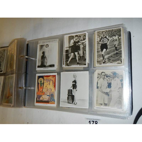 178 - Approximately 800 larger format cards in 2 albums including Players, Mount Everest Beauties in both ... 