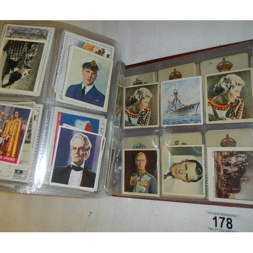 178 - Approximately 800 larger format cards in 2 albums including Players, Mount Everest Beauties in both ... 