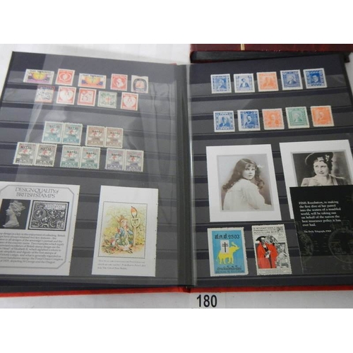 180 - 2 albums of worldwide Cinderella and back of book stamps.