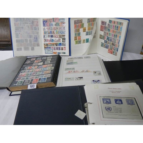 183 - 6 albums of worldwide stamps - early to mid 20th century.