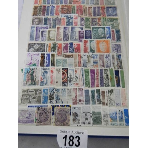 183 - 6 albums of worldwide stamps - early to mid 20th century.