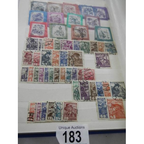 183 - 6 albums of worldwide stamps - early to mid 20th century.