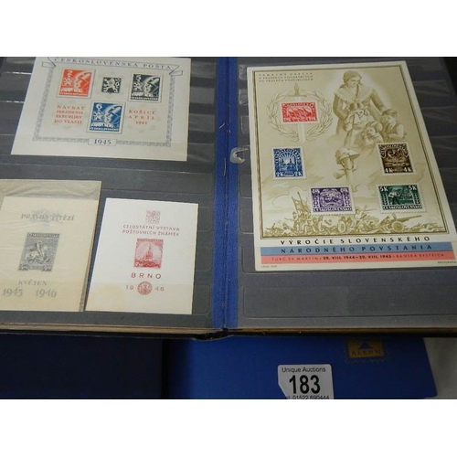 183 - 6 albums of worldwide stamps - early to mid 20th century.