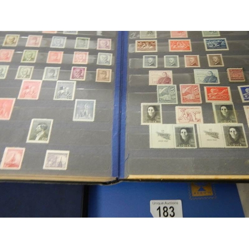 183 - 6 albums of worldwide stamps - early to mid 20th century.