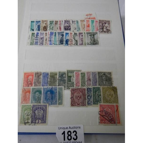 183 - 6 albums of worldwide stamps - early to mid 20th century.