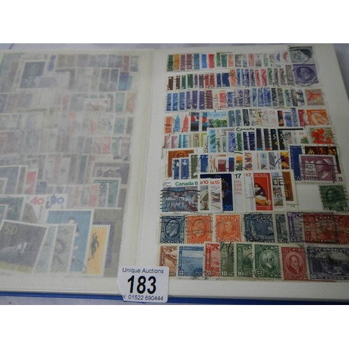 183 - 6 albums of worldwide stamps - early to mid 20th century.